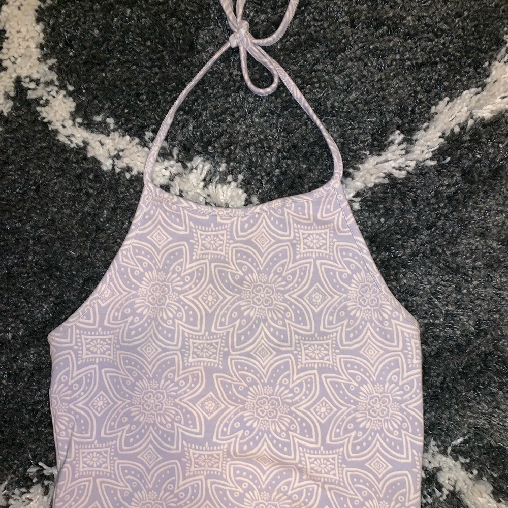 Pattern halter top